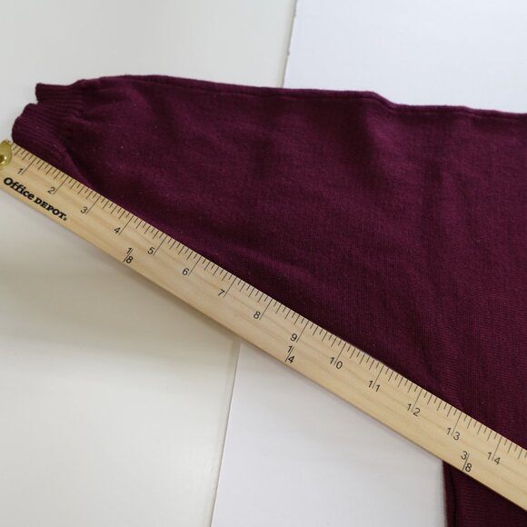 Charming Charlie | Pullover Cardigan/Sweater Women's Size Medium Wine Color - Picture 8 of 13